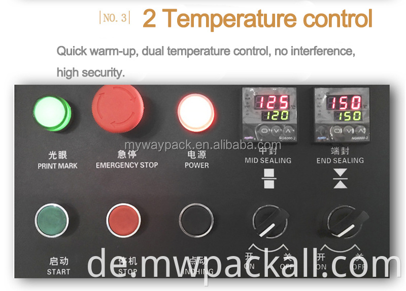 Horizontale automatische gummiartige Nougat-Riegel-Süßes Toffee-Gelee-harte Karamell-Süßigkeits-Kissen-Verpackungsmaschine mit kleinem Fluss der hohen Geschwindigkeit